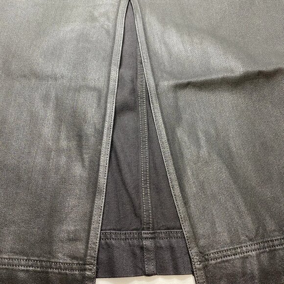 Sundance Women’s Stetten Coated Denim Midi Skirt Size 30 Black - Picture 2 of 8